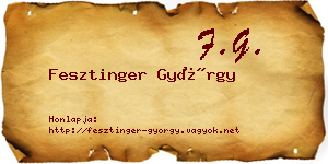 Fesztinger György névjegykártya